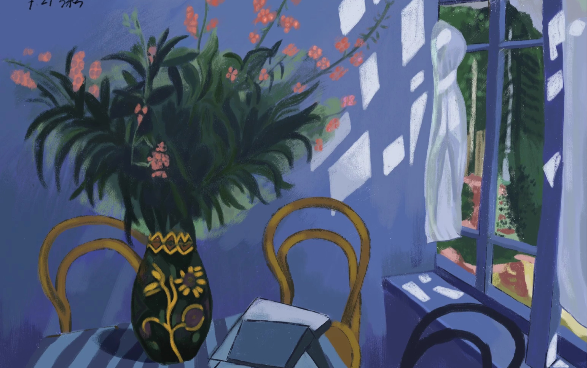 artstudio夏加尔油画厚涂临摹procreate手稿