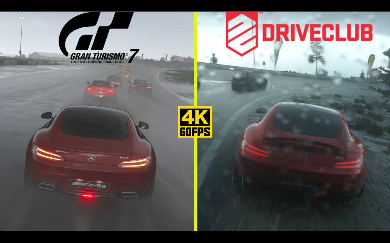 [图]【4K60帧】GT赛车7 vs 驾驶俱乐部 | 雨天效果详细对比