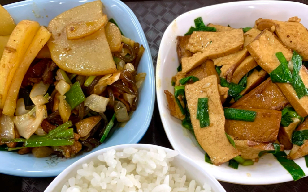 毕业前打卡食堂小碗菜和其他窗口