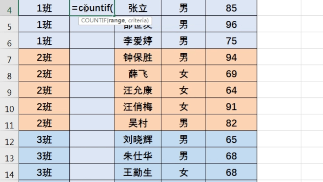 excel函数系列COUNTIF函数分类别编序号哔哩哔哩bilibili