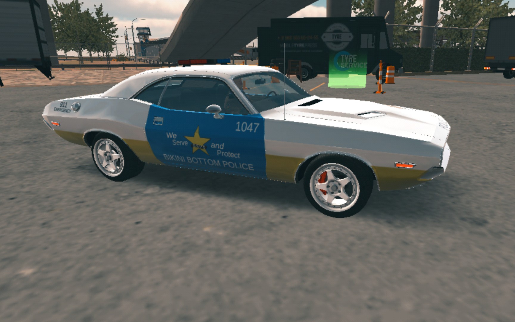 [car parking]自制比奇堡新涂装警车展示