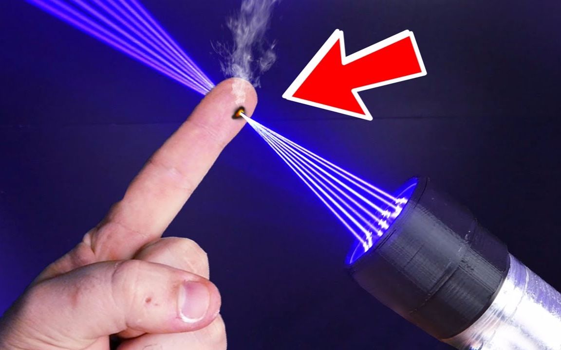 【激光狂魔】50W的激光发射器FINGER VS 50 WATT MONSTER LASER POINTER哔哩哔哩bilibili