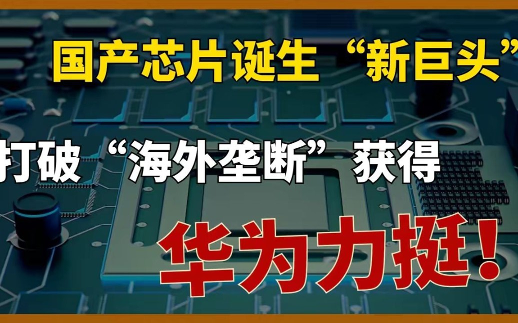 国产芯片诞生“新巨头”,背后有华为力挺,打破海外技术垄断!哔哩哔哩bilibili