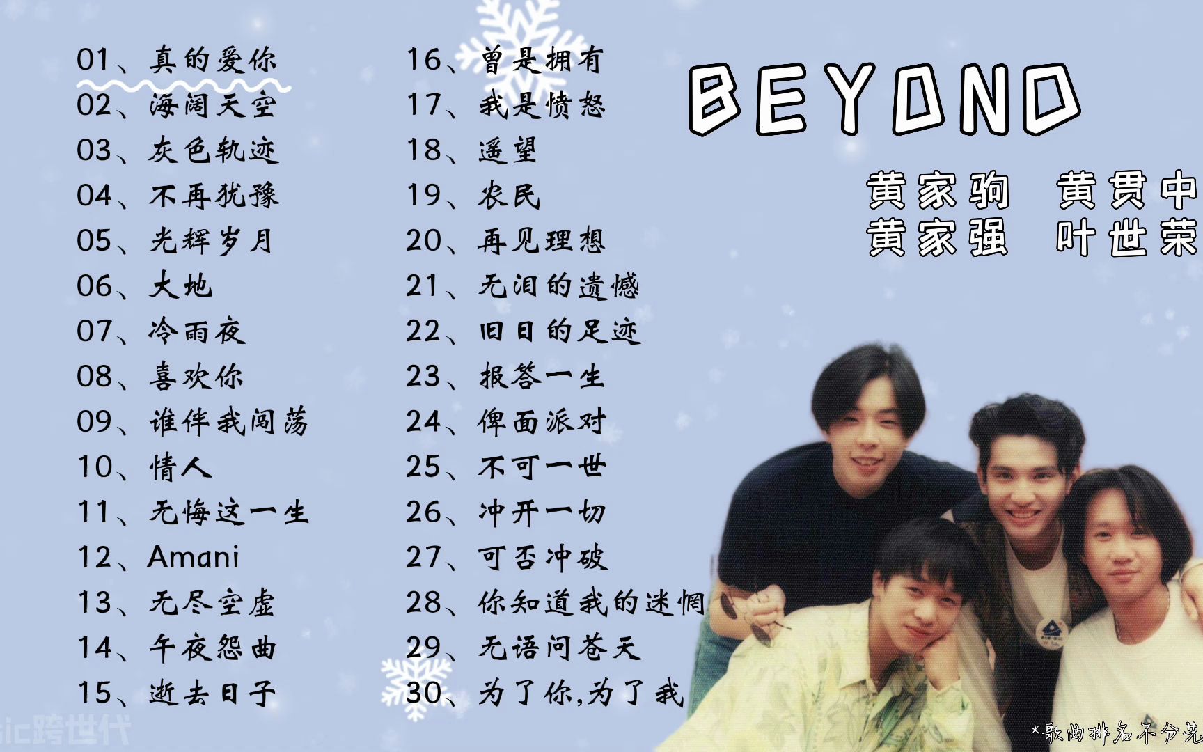 【BEYOND】精选30首BEYOND热门好听的歌曲.哔哩哔哩bilibili