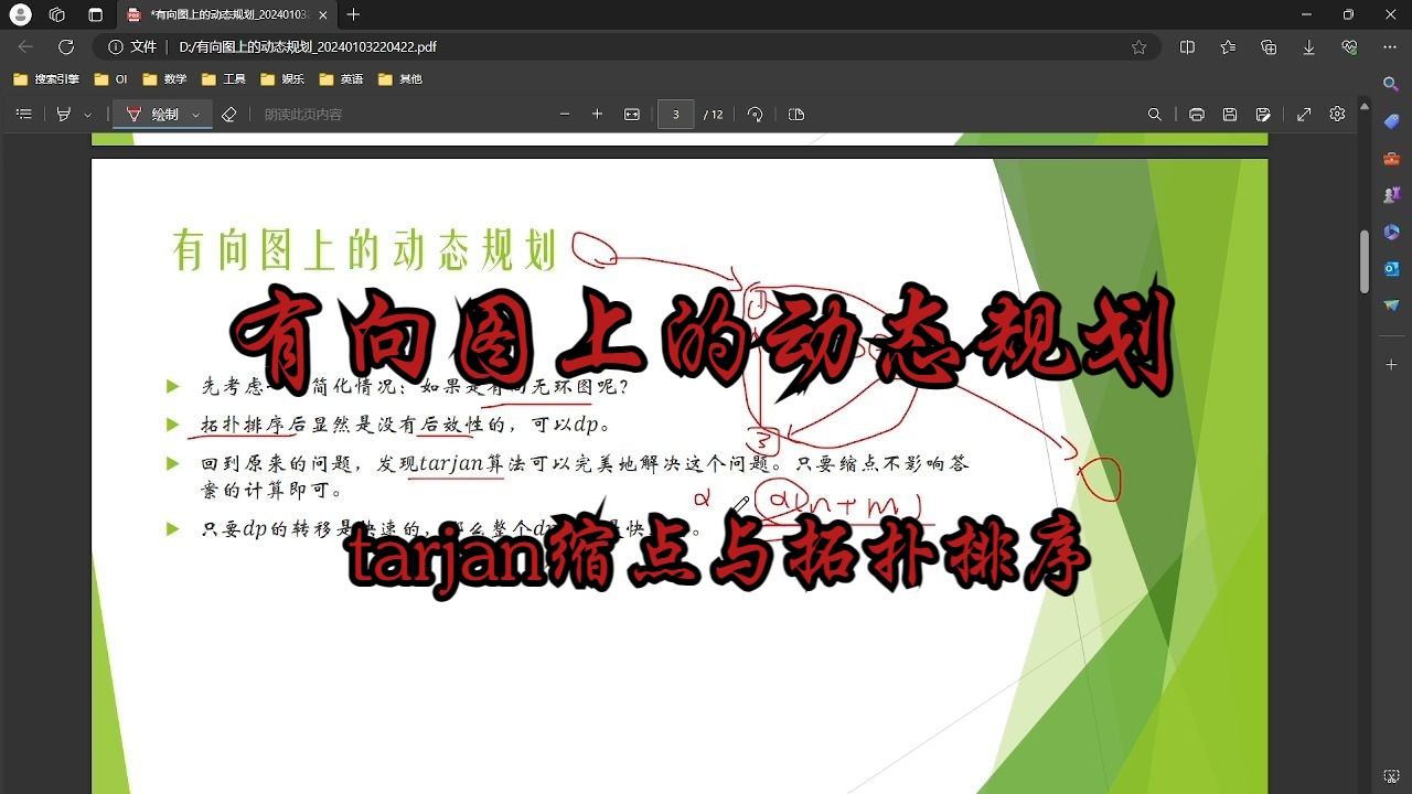 【算法进阶】【有向图上的动态规划】有向图tarjan缩点与拓扑排序动态规划详解信息学竞赛哔哩哔哩bilibili