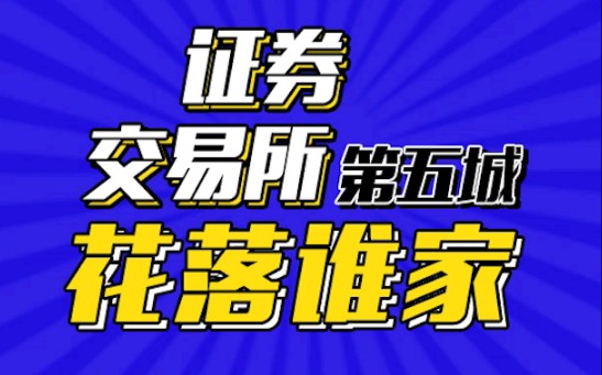 证券交易所第五城花落谁家!哔哩哔哩bilibili