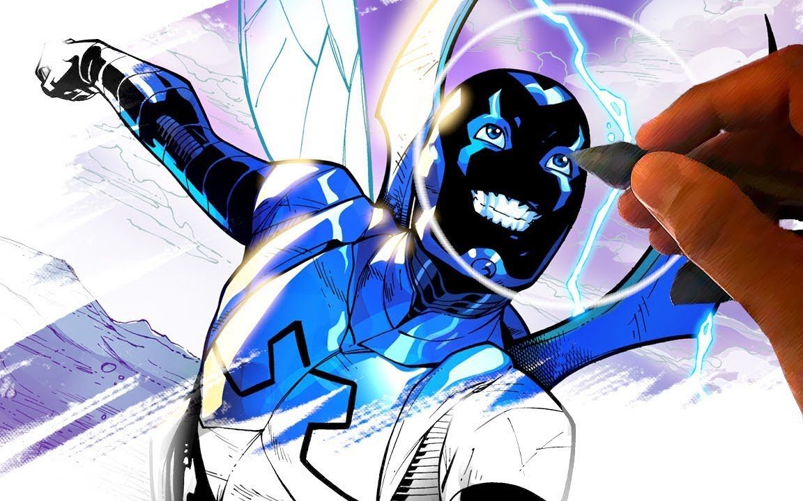 【rex lokus】【漫画速绘教程】快乐的蓝甲虫-我也想飞!