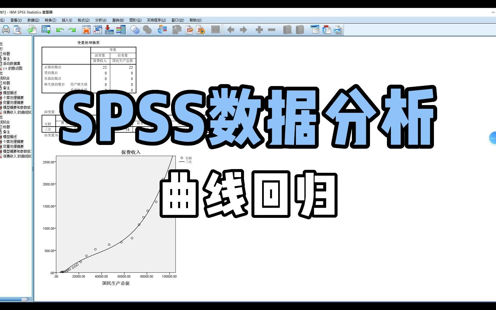 [图]SPSS数据分析：曲线回归