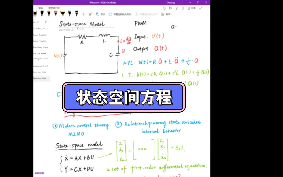 【Modern Control Theory】1状态空间方程哔哩哔哩bilibili