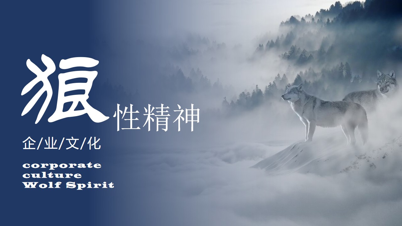 狼性精神企业文化图文结合ppt模板,ppt文件:zcfff(加个点)com