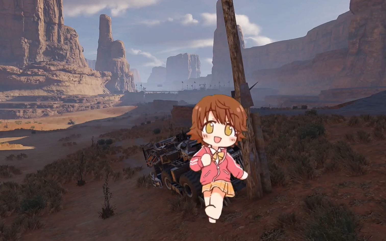 【创世战车】在废土拿着粉碎散步的本田未央 (低技术力_哔哩哔哩_bili