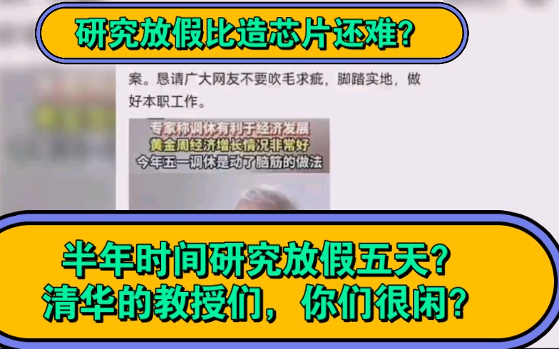 研究放假比造芯片还难?半年时间研究放假五天?教授们你们很闲?哔哩哔哩bilibili