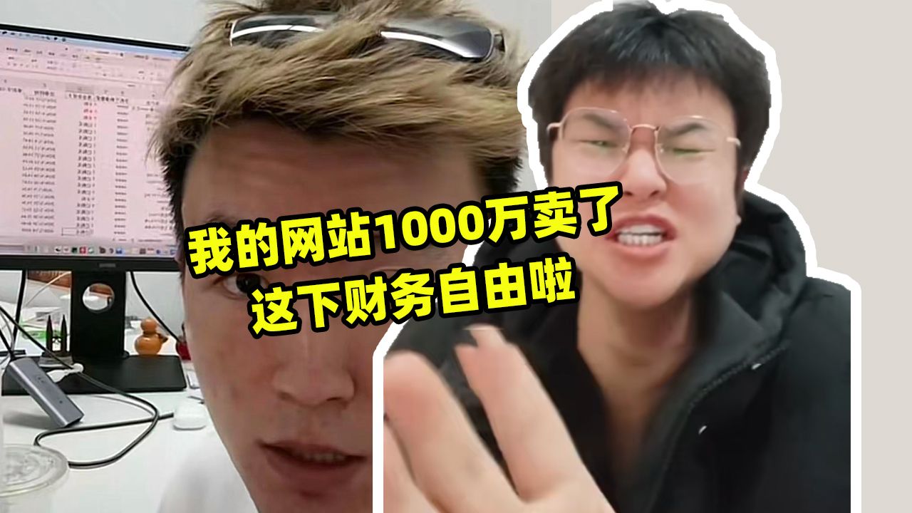 我的网站1000万元卖了,这次我可以财务自由啦哔哩哔哩bilibili