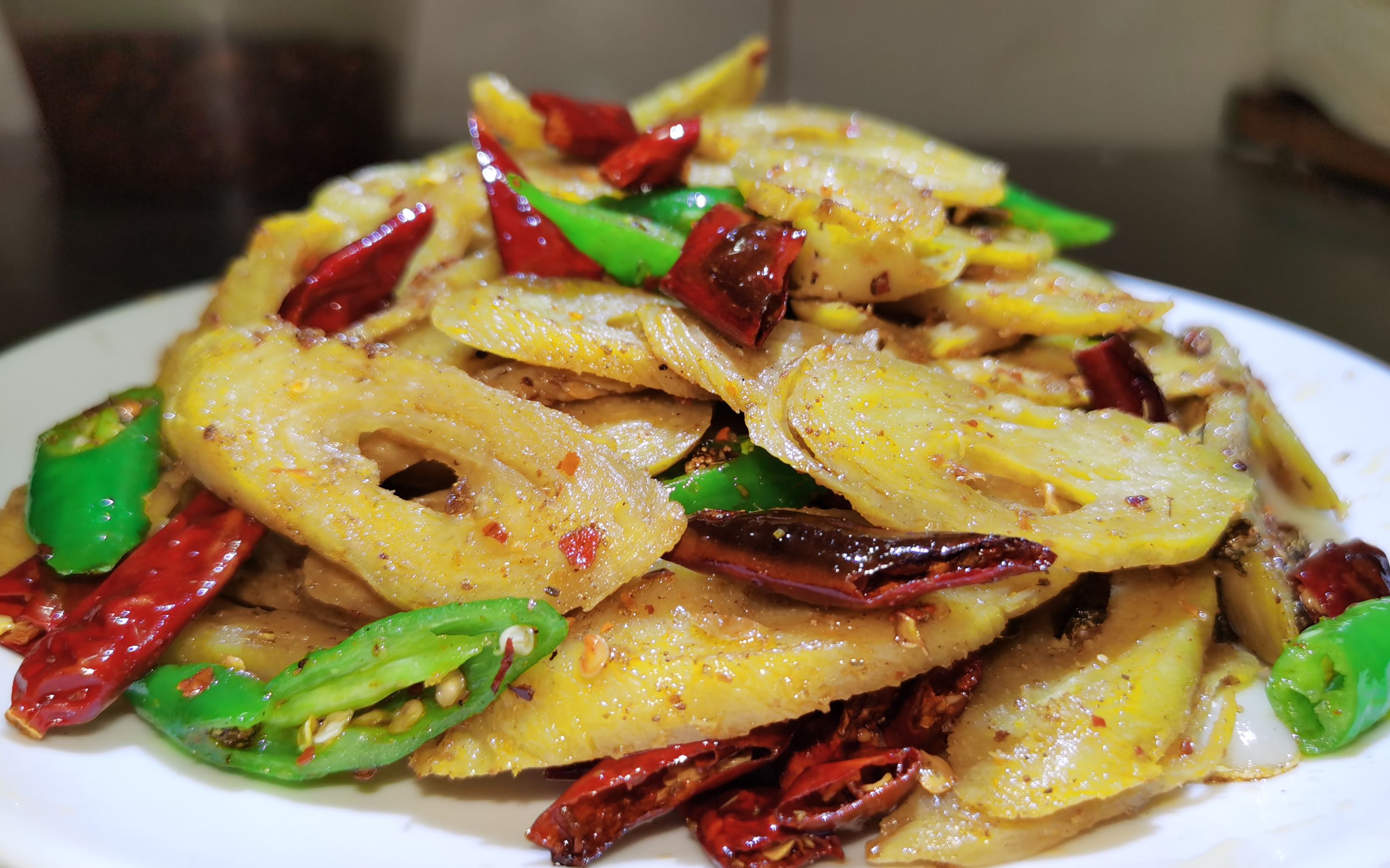 家常菜系列:干煸面筋圈