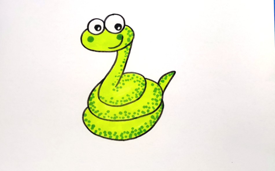 小白蛇的画法图片