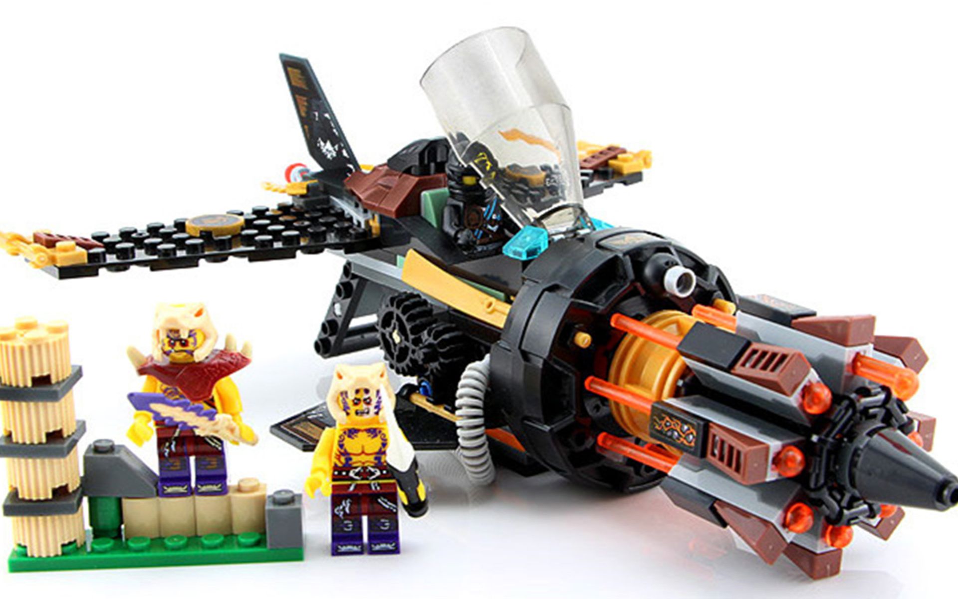 乐高幻影忍者寇的八连发战斗机