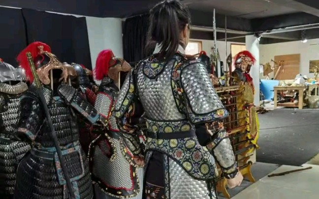 明直身鱼鳞发一套中国甲胄铠甲盔甲