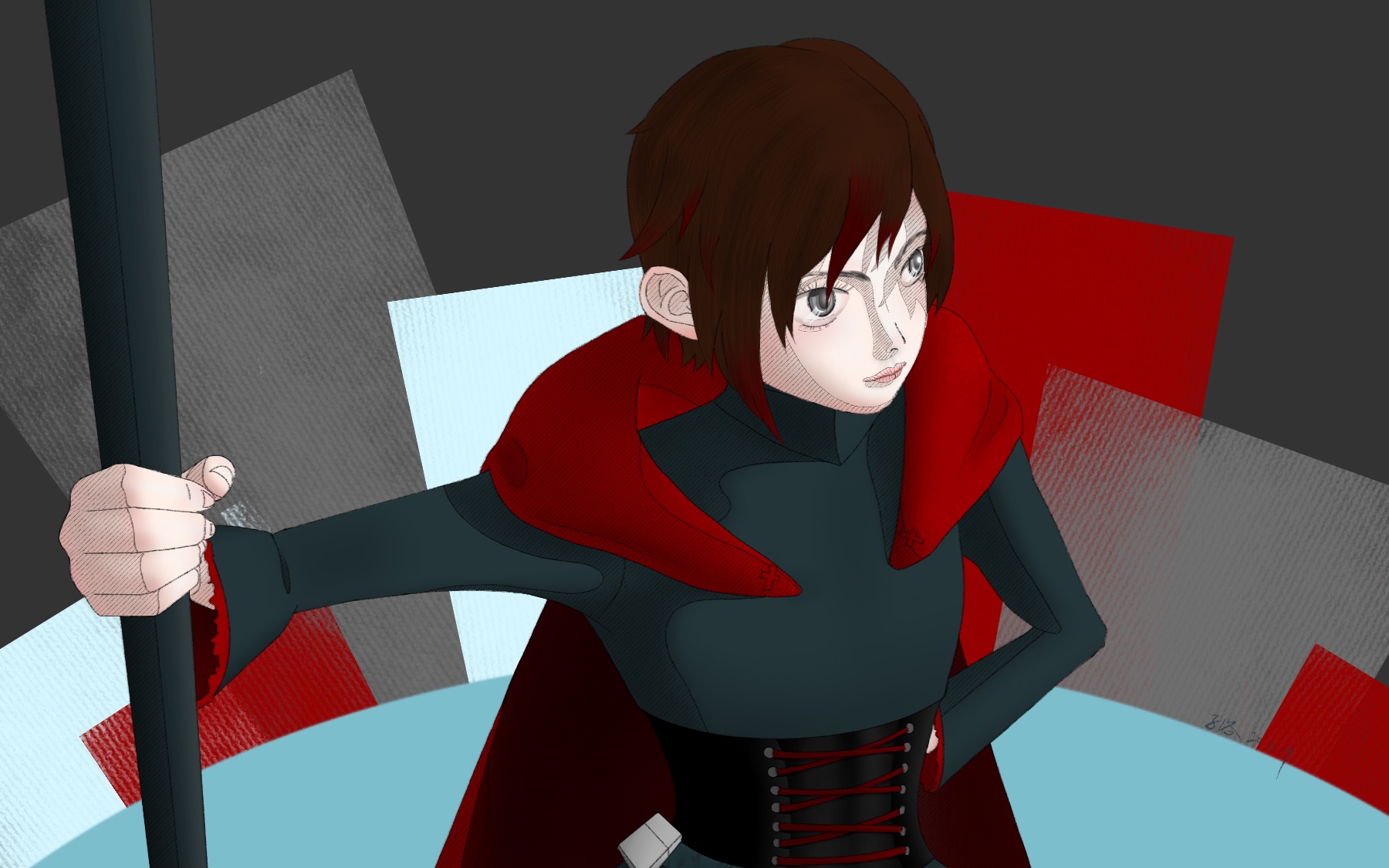 rwby小红 指绘练习_哔哩哔哩 (゜-゜)つロ 干杯~-bilibili