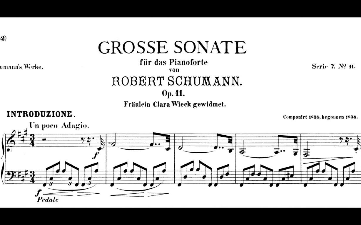 [图]【钢琴】舒曼 - 升f小调第一钢琴奏鸣曲 Op.11 Schumann - Sonata No.1 in F-sharp minor (Sofronitsky)