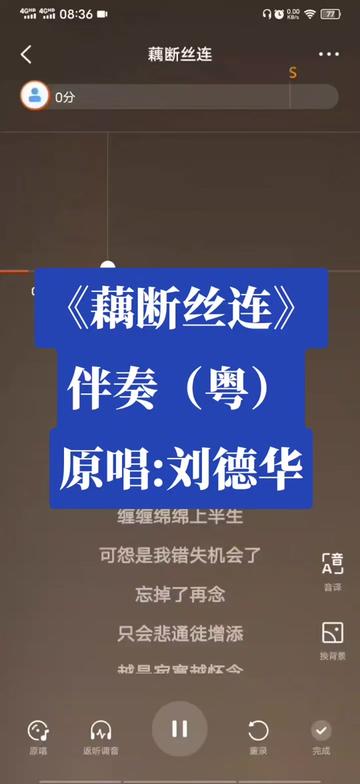 《藕断丝连》伴奏——刘德华