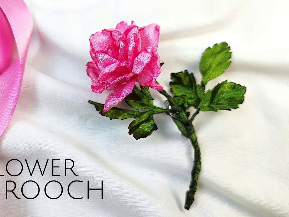 【ochayoo】玫瑰花丝带花制作教程diy roses_how to make satin