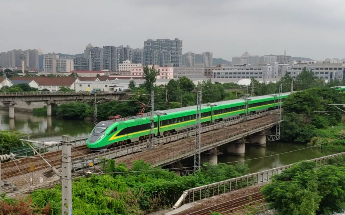 此车已烧毁长编组垃圾桶王d5685次fxd1j00020003cr200j6001沪昆线红