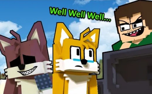 [图]"Chasing" FNF VS Tails.EXE But Funny (Minecraft Animation)