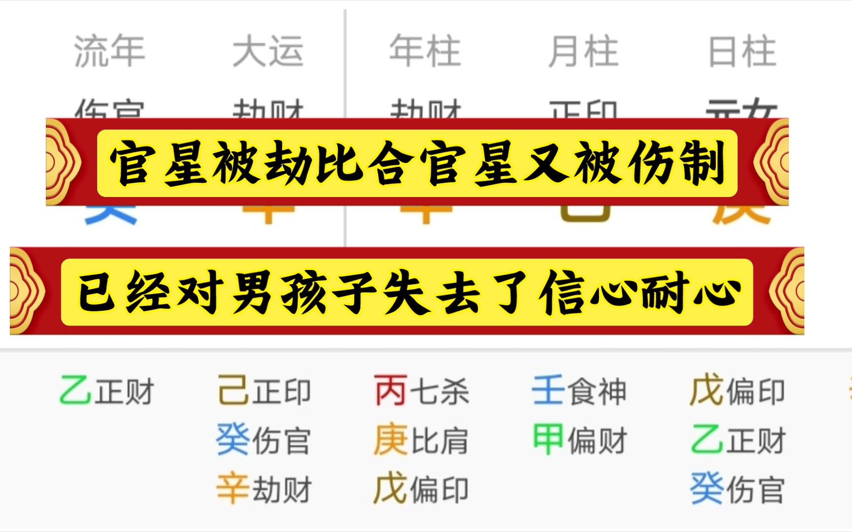 八字格局官刹被劫比合被伤官制对男孩已经失去信心了!哔哩哔哩bilibili