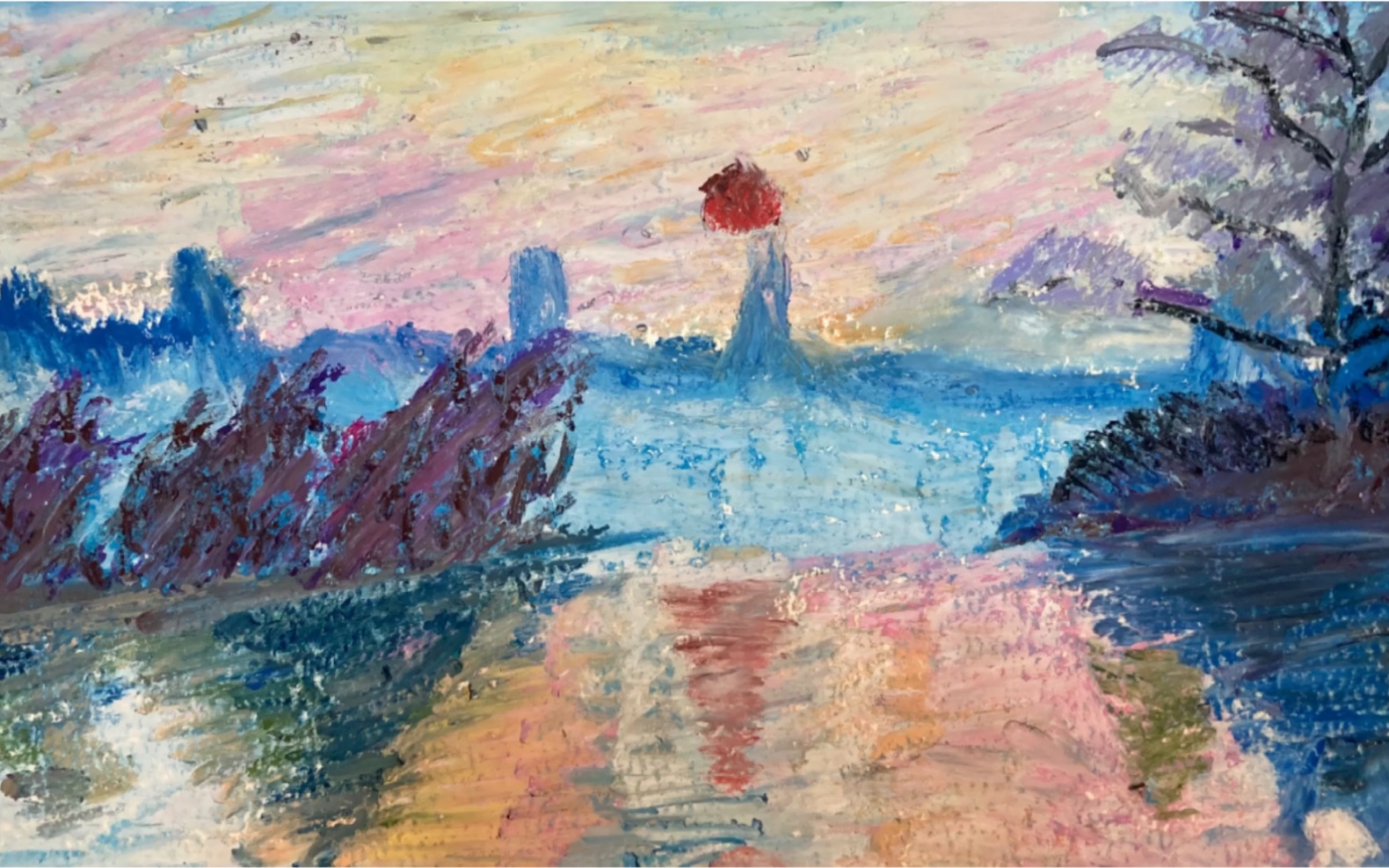 【油画棒教程】临摹印象派画家莫奈,20分钟速涂