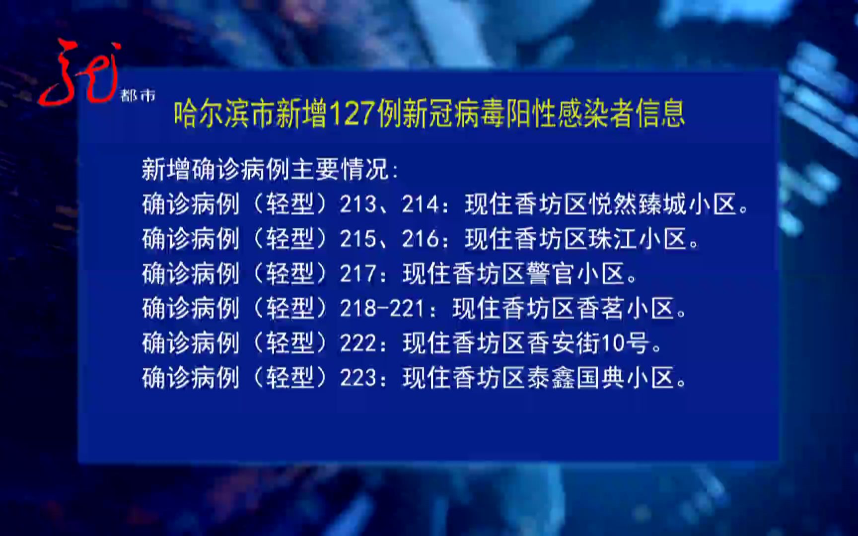 11月24日哈尔滨公布新增127例新冠病毒阳性感染者信息哔哩哔哩bilibili