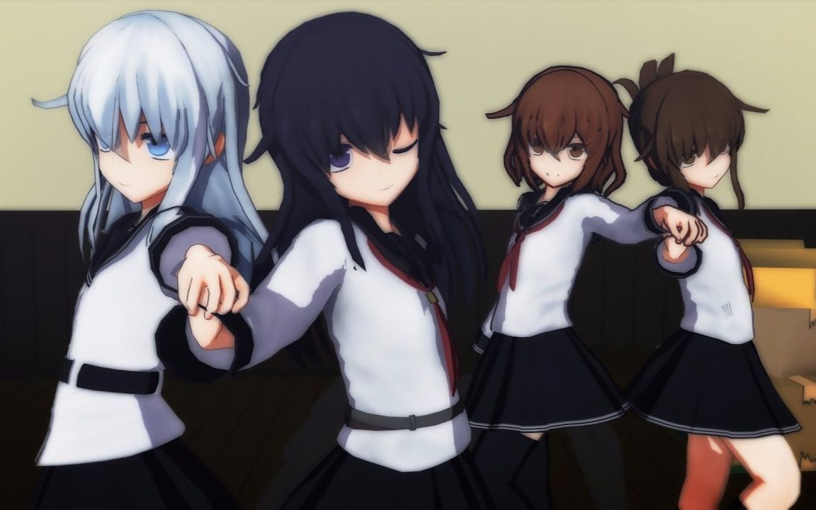 【舰c mmd】第六驱逐队 dive to blue