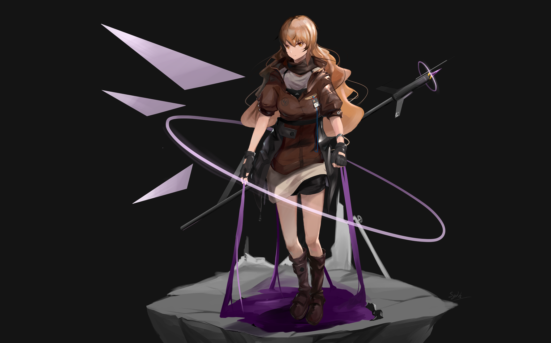 厚涂立绘人设紫色的幻翼绘画过程