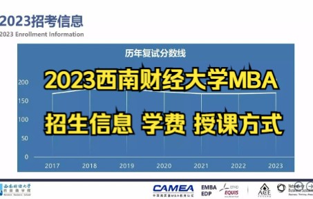 2023西南财经大学MBA招生信息 学费 授课方式哔哩哔哩bilibili