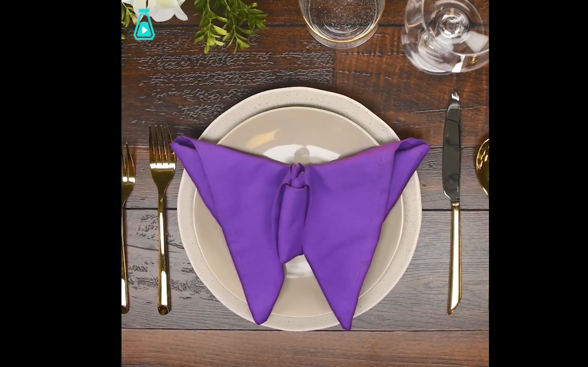 玫瑰式口袋式礼服式七种高档西餐餐巾叠法