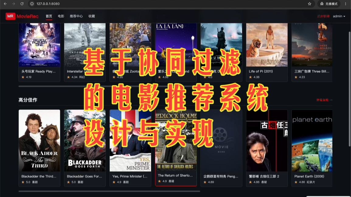 基于协同过滤的电影推荐系统设计与实现