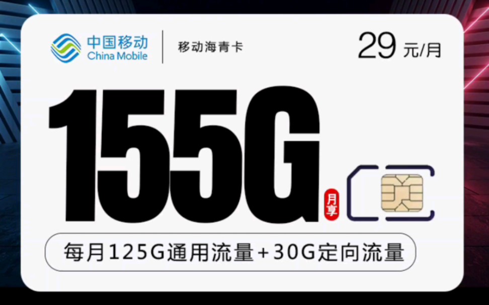 移动海青卡【两年29元155g】