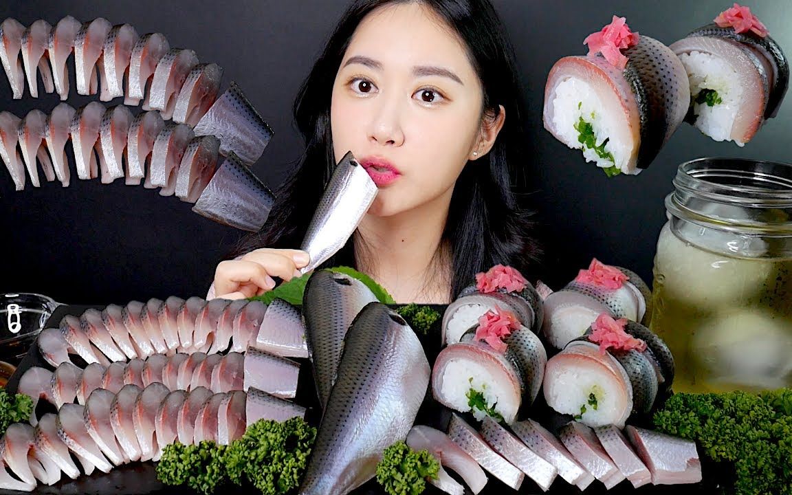 [ONHWA] 斑鰶🐟 寿司 生鱼片 咀嚼音!-ONHWA_Official-ONHWA_Official-哔哩哔哩视频
