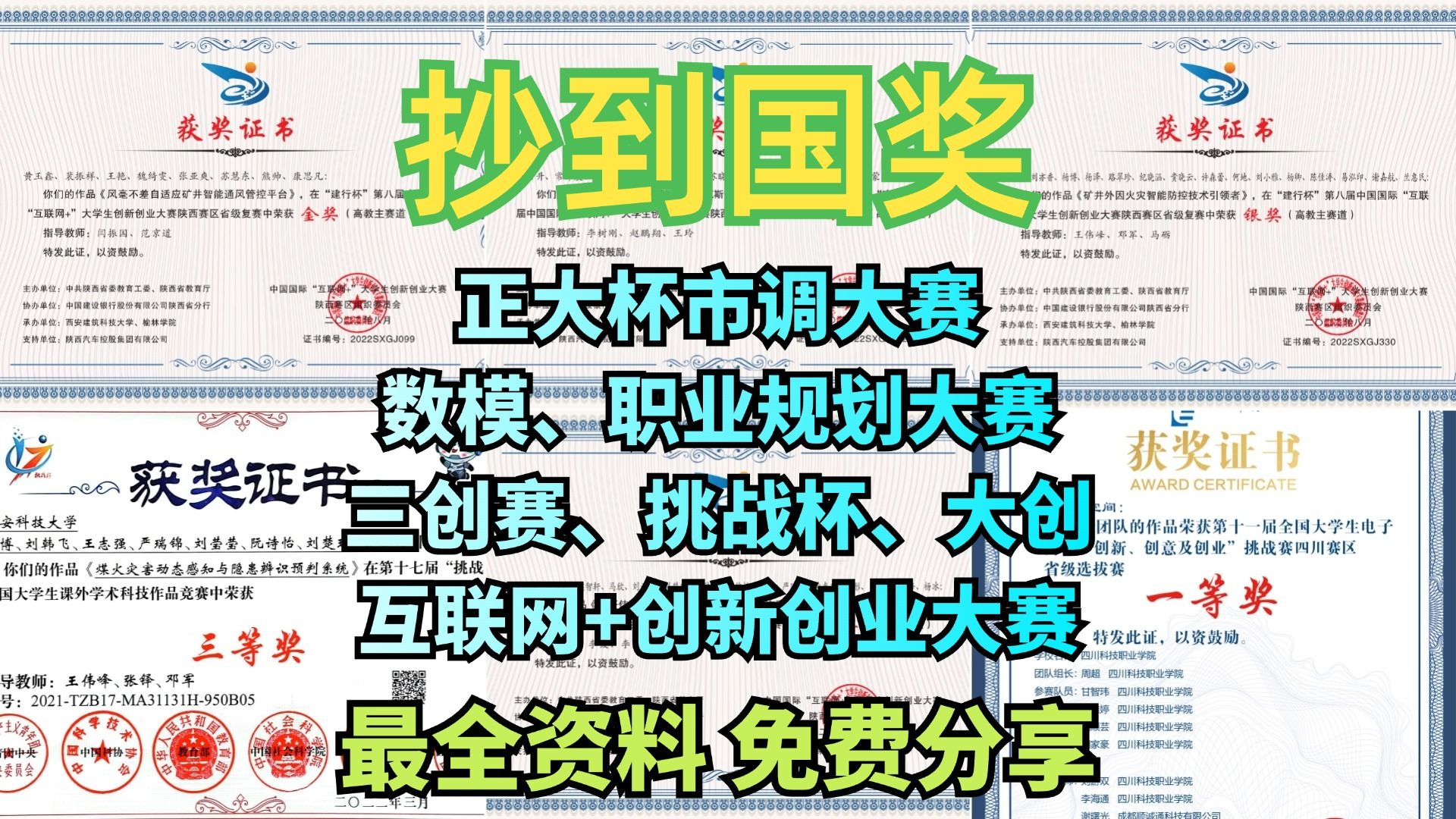 【免费领取】3000+份商业计划书模板项目计划书创业计划书|2024年挑战杯、三创赛、互联网+超高获奖率项目推荐|互联网+大学生创新创业大赛|哔哩哔哩...