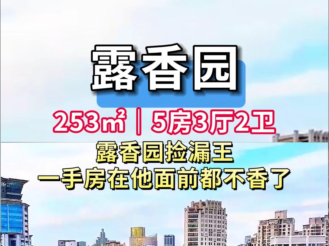 捡漏黄浦区露香园4100万还赠送价值150万子母车位的房子你要不要? 253 平五房两厅三卫,五开间朝南,三个阳台,三套房设计!哔哩哔哩bilibili