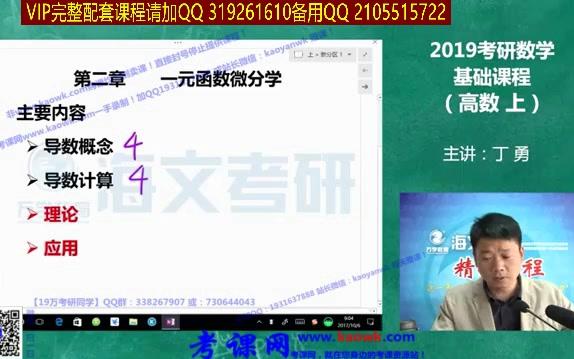 [图]【考研高数】考研丁勇数学高数基础课程（26课时）