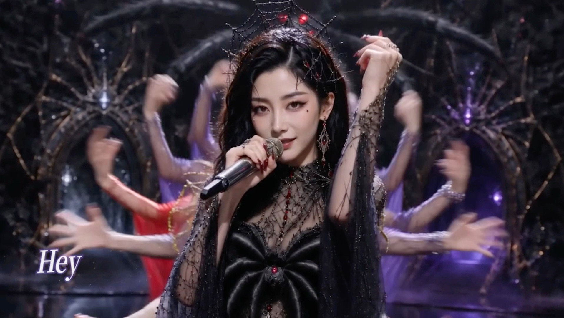 蜘蛛女王魅惑演唱《让我一次爱个够》，分身女团魅惑全场缠住心动！