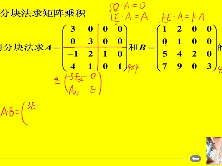 分块法求矩阵乘积哔哩哔哩bilibili