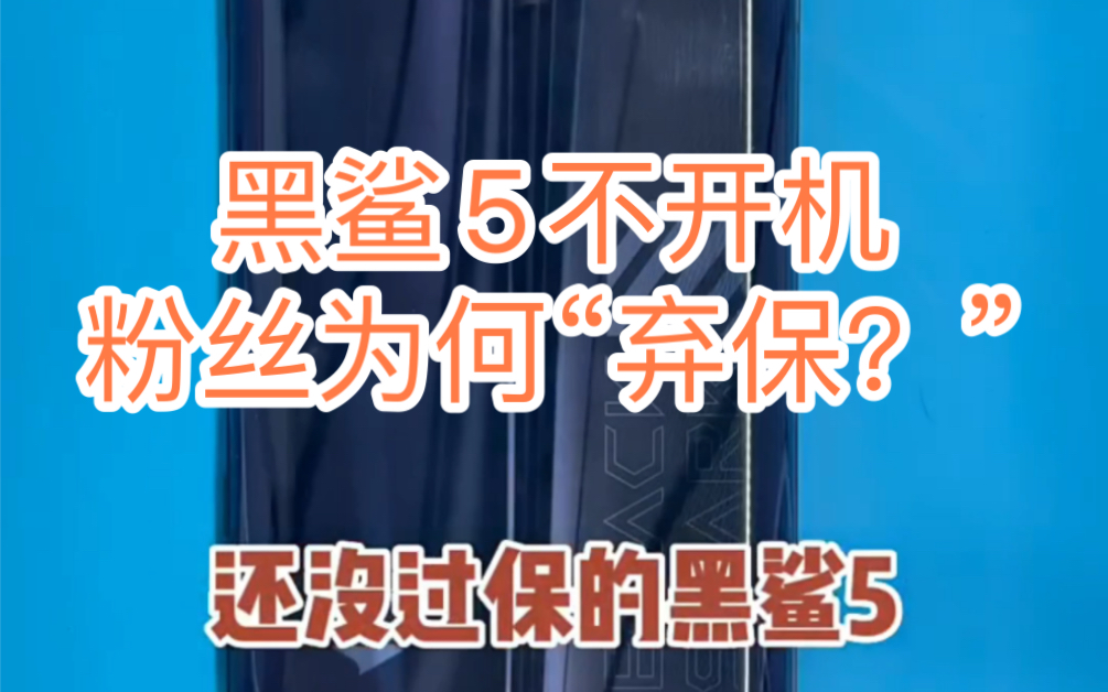 黑鲨5不开机 粉丝去售后为何会被拒保呢? 我们来进一步了解这台黑鲨5的不开机问题哔哩哔哩bilibili