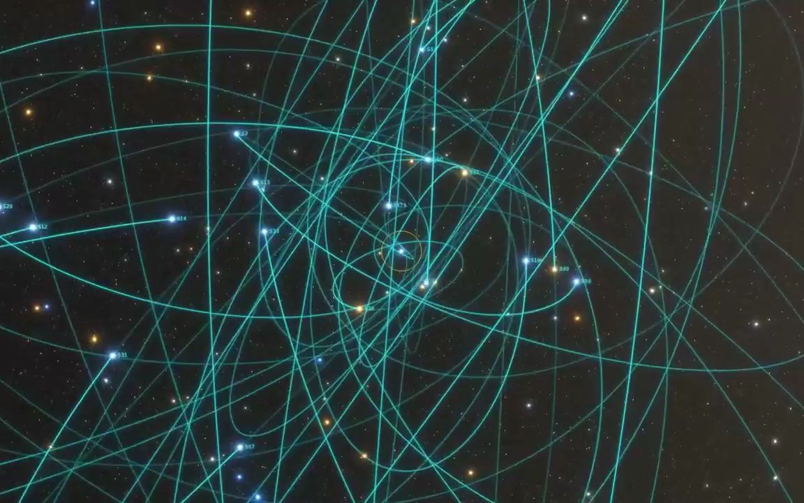 银河系中心黑洞周围恒星轨道建模(标题是俄语机翻)