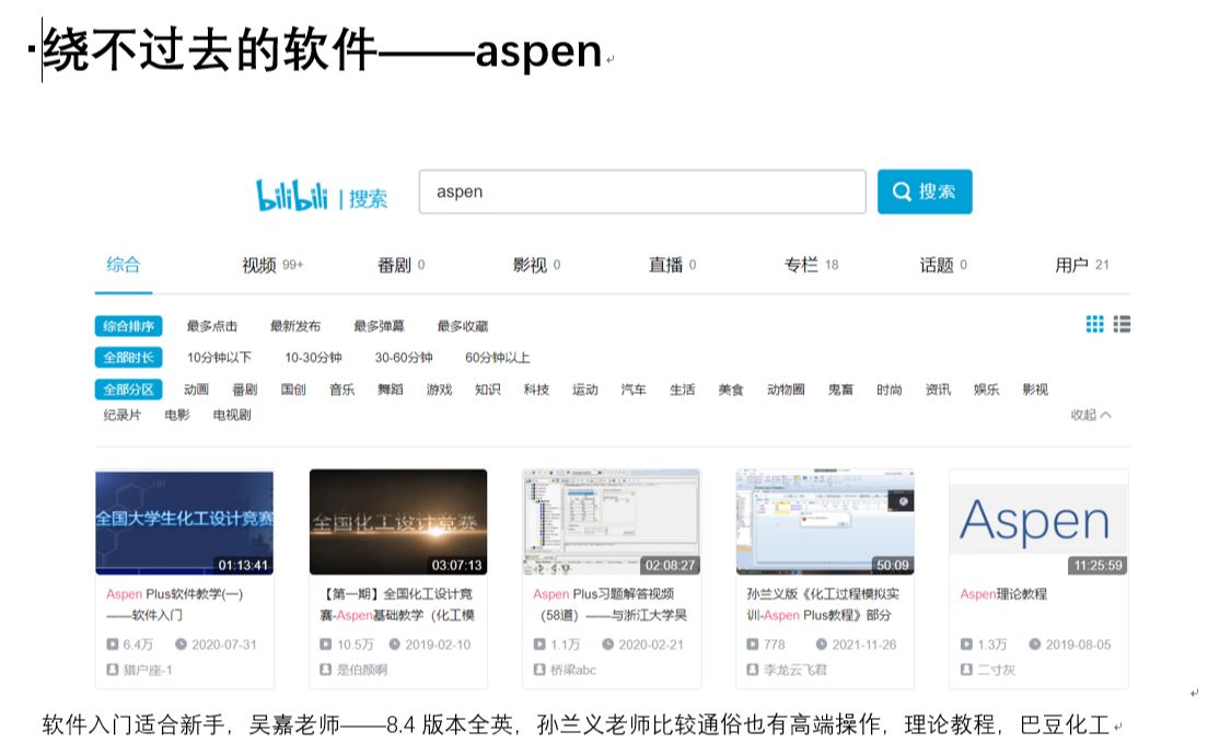 3最全aspen教程对比,aspen软件初识哔哩哔哩bilibili