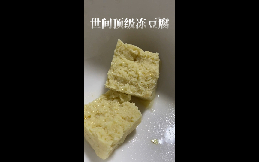 顶级冻豆腐是什么样子的!仔细看,蜂窝均匀,致密吸汁,久炖不烂,入口细腻哔哩哔哩bilibili