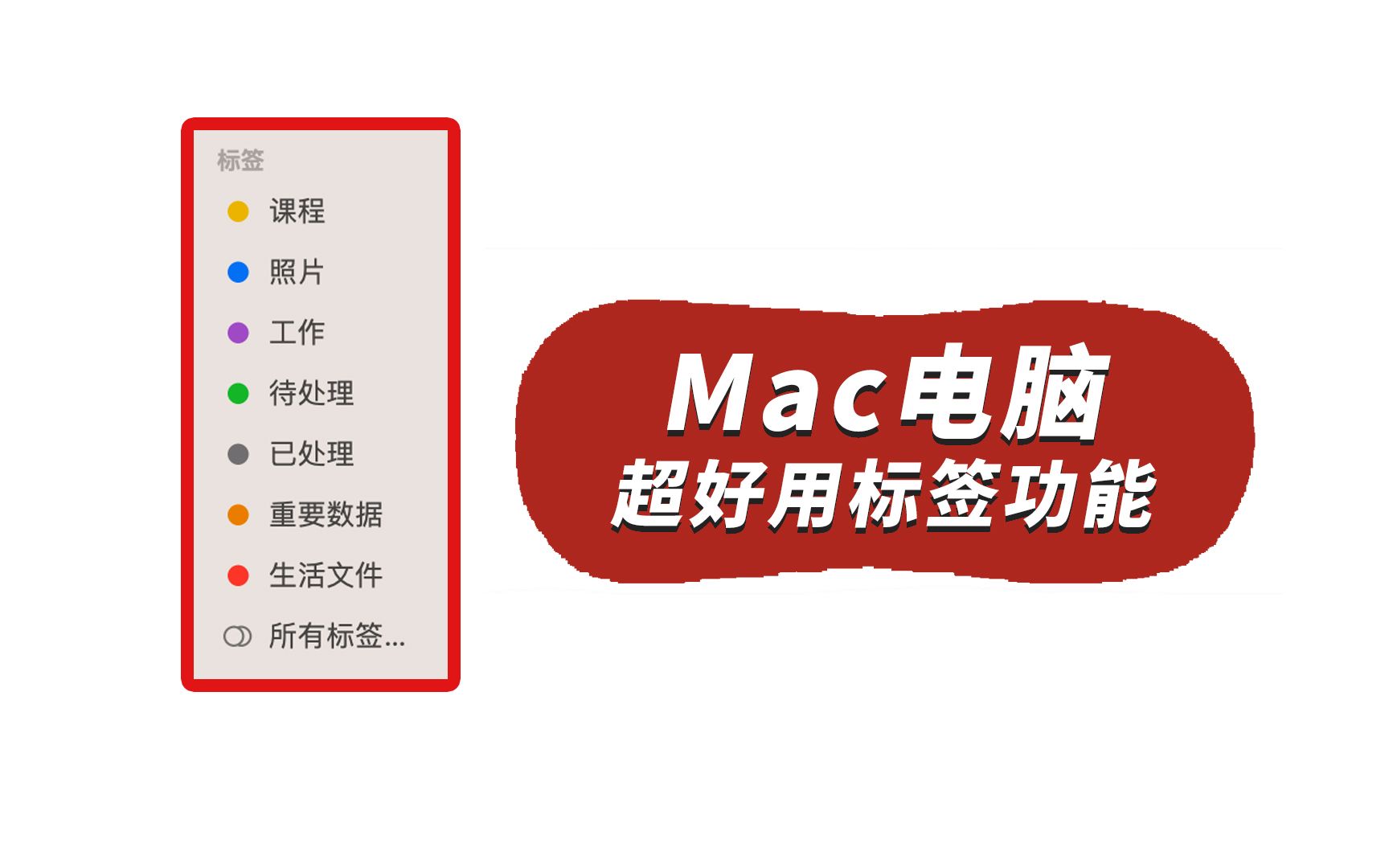 Mac电脑,超全标签功能使用指南!哔哩哔哩bilibili