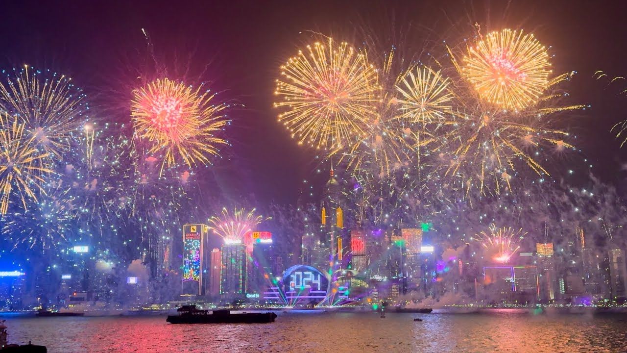 2024 香港除夕倒數 烟花音乐汇演 花火维港耀世界
