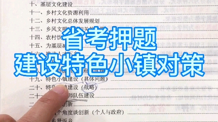 【2021省考申论押题】建设特色小镇对策如何规范表述?哔哩哔哩bilibili