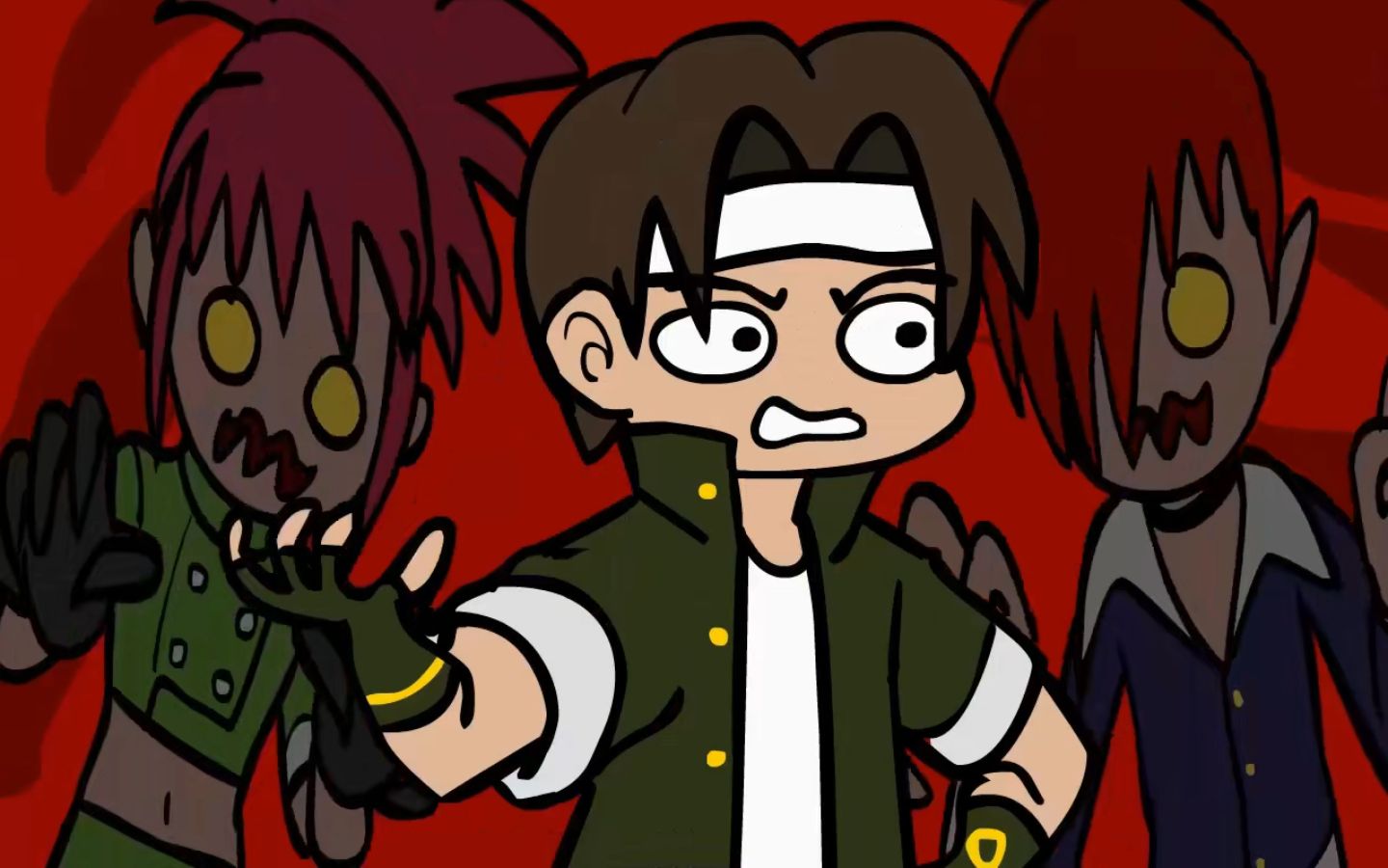 【mugen】拳皇:草薙京 vs 疯八神庵&疯莉安娜_哔哩哔哩 (゜-゜)つロ